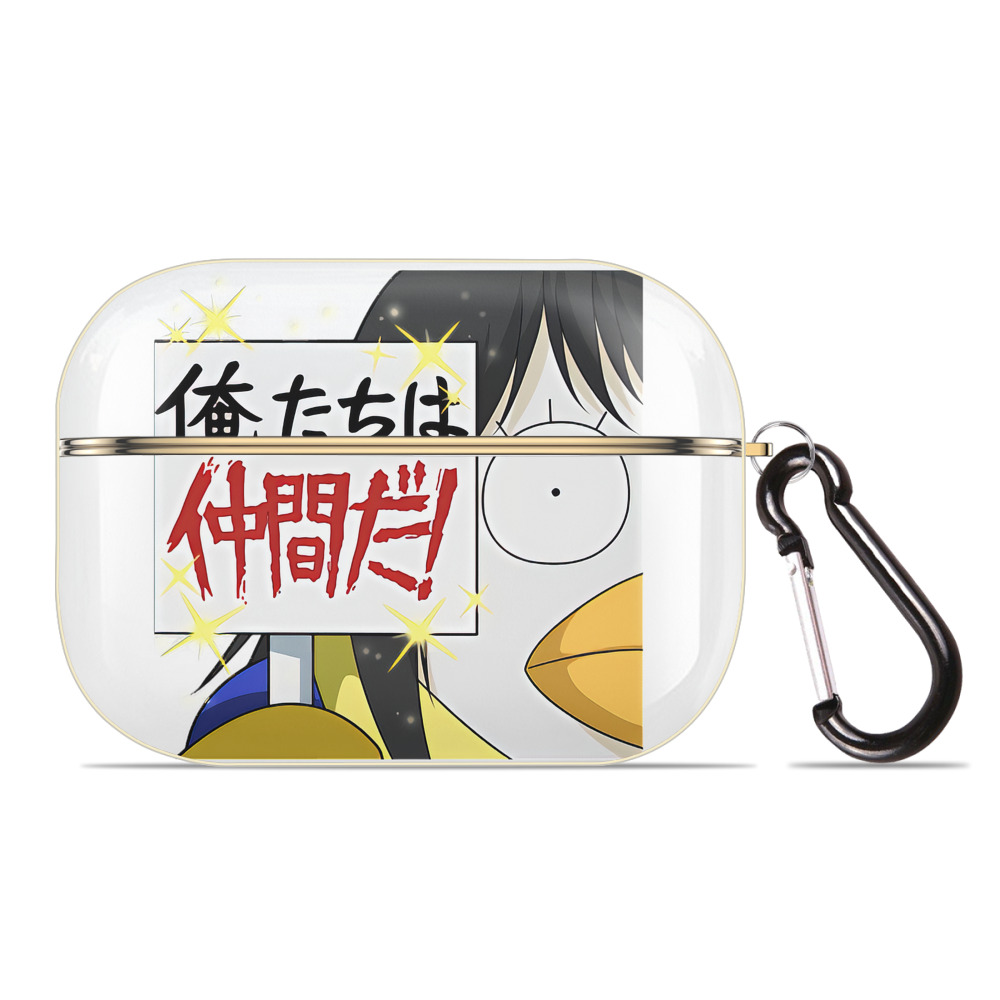 （画像用） ぎんたま 坂田銀時（さかたぎんとき） 神楽 志村新八（しむら しんぱち） GINTAMA Sakata Gintoki Kagura Shimura Shinpachi 【AirPods Pro用】ハードシェル保護ケース｜耐衝撃・防指紋・カラビナ付き商品仕様