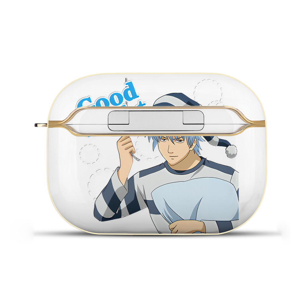 （画像用） ぎんたま 坂田銀時（さかたぎんとき） 神楽 志村新八（しむら しんぱち） GINTAMA Sakata Gintoki Kagura Shimura Shinpachi 【AirPods Pro用】ハードシェル保護ケース｜耐衝撃・防指紋・カラビナ付き商品仕様