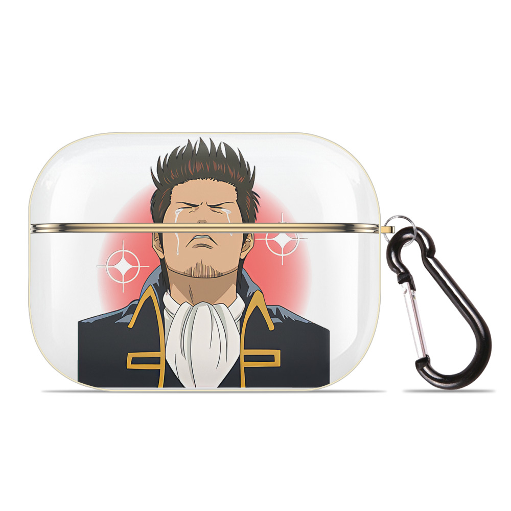 （画像用） ぎんたま 坂田銀時（さかたぎんとき） 神楽 志村新八（しむら しんぱち） GINTAMA Sakata Gintoki Kagura Shimura Shinpachi 【AirPods Pro用】ハードシェル保護ケース｜耐衝撃・防指紋・カラビナ付き商品仕様