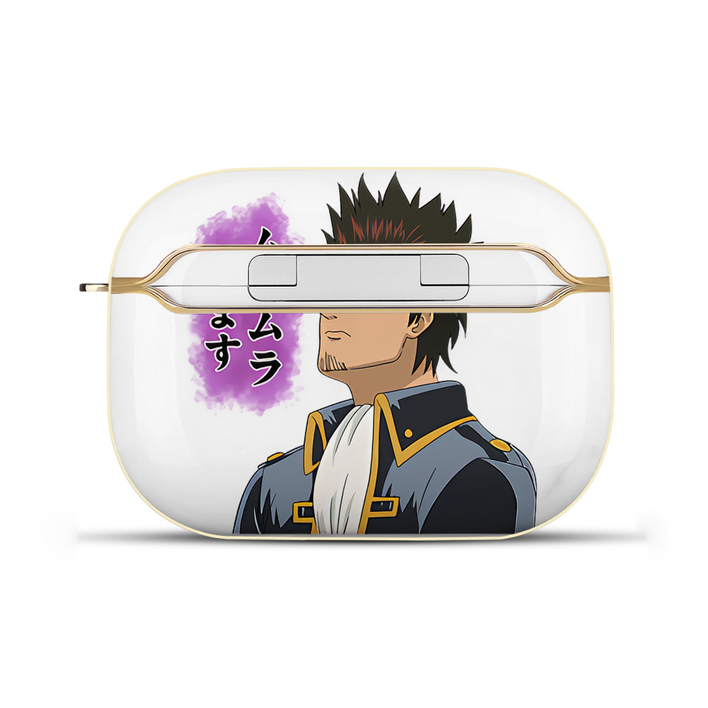 （画像用） ぎんたま 坂田銀時（さかたぎんとき） 神楽 志村新八（しむら しんぱち） GINTAMA Sakata Gintoki Kagura Shimura Shinpachi 【AirPods Pro用】ハードシェル保護ケース｜耐衝撃・防指紋・カラビナ付き商品仕様