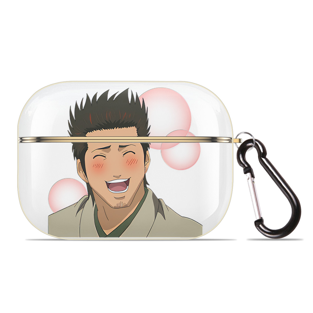 （画像用） ぎんたま 坂田銀時（さかたぎんとき） 神楽 志村新八（しむら しんぱち） GINTAMA Sakata Gintoki Kagura Shimura Shinpachi 【AirPods Pro用】ハードシェル保護ケース｜耐衝撃・防指紋・カラビナ付き商品仕様