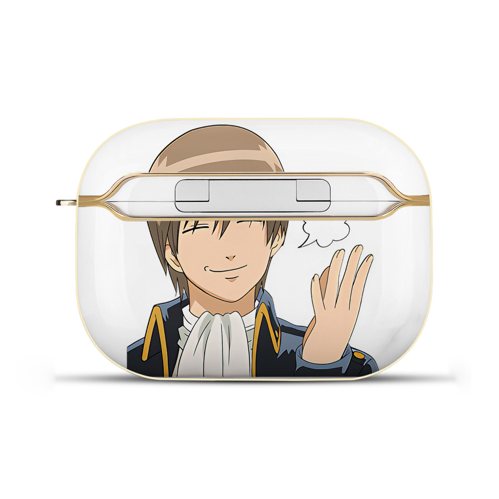 （画像用） ぎんたま 坂田銀時（さかたぎんとき） 神楽 志村新八（しむら しんぱち） GINTAMA Sakata Gintoki Kagura Shimura Shinpachi 【AirPods Pro用】ハードシェル保護ケース｜耐衝撃・防指紋・カラビナ付き商品仕様
