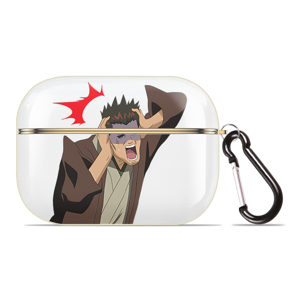 （画像用） ぎんたま 坂田銀時（さかたぎんとき） 神楽 志村新八（しむら しんぱち） GINTAMA Sakata Gintoki Kagura Shimura Shinpachi 【AirPods Pro用】ハードシェル保護ケース｜耐衝撃・防指紋・カラビナ付き商品仕様