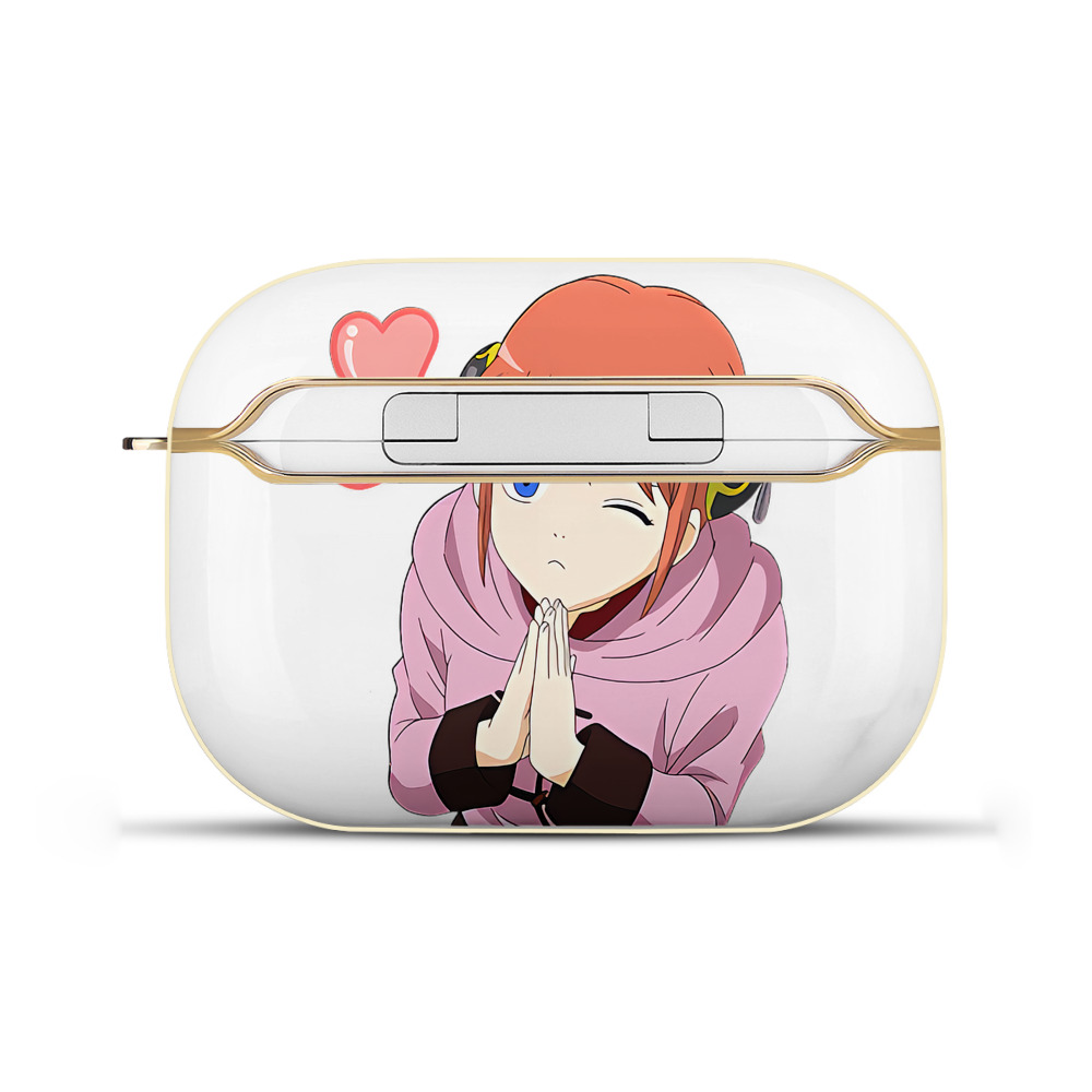 （画像用） ぎんたま 坂田銀時（さかたぎんとき） 神楽 志村新八（しむら しんぱち） GINTAMA Sakata Gintoki Kagura Shimura Shinpachi 【AirPods Pro用】ハードシェル保護ケース｜耐衝撃・防指紋・カラビナ付き商品仕様