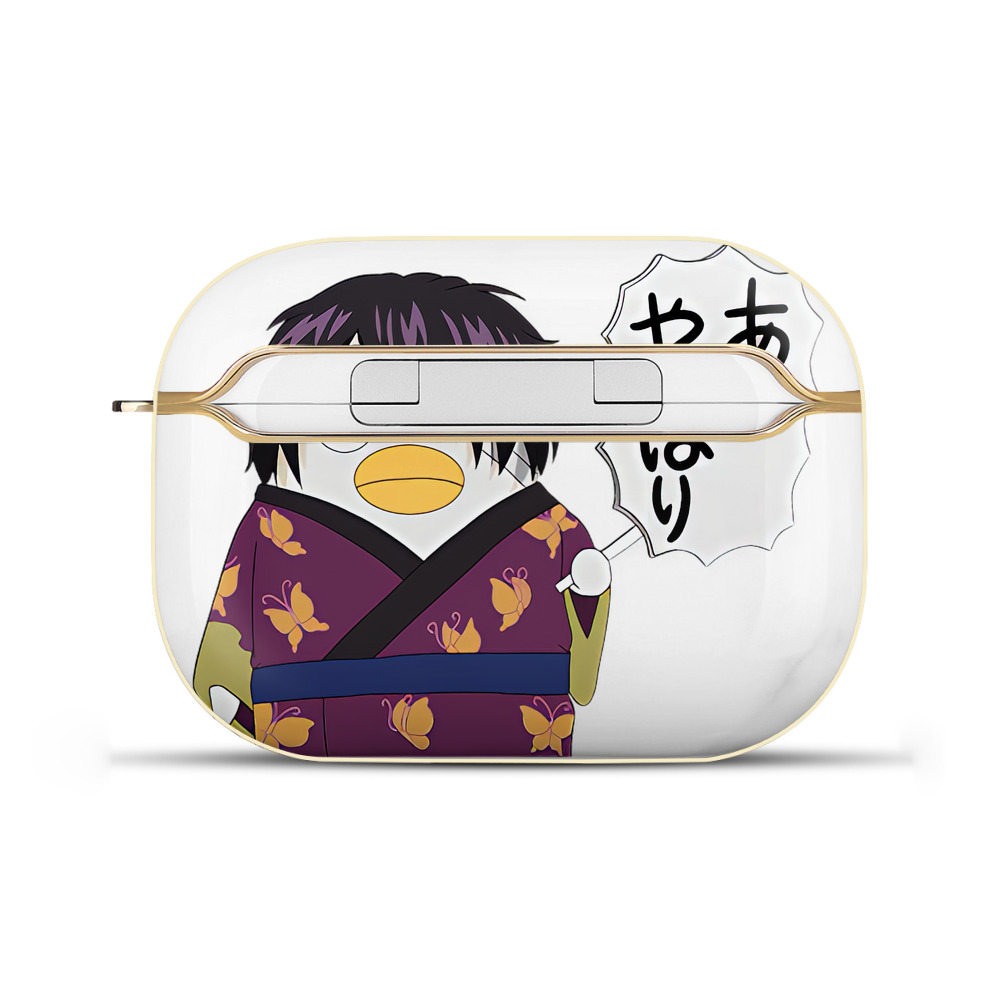 （画像用） ぎんたま 坂田銀時（さかたぎんとき） 神楽 志村新八（しむら しんぱち） GINTAMA Sakata Gintoki Kagura Shimura Shinpachi 【AirPods Pro用】ハードシェル保護ケース｜耐衝撃・防指紋・カラビナ付き商品仕様