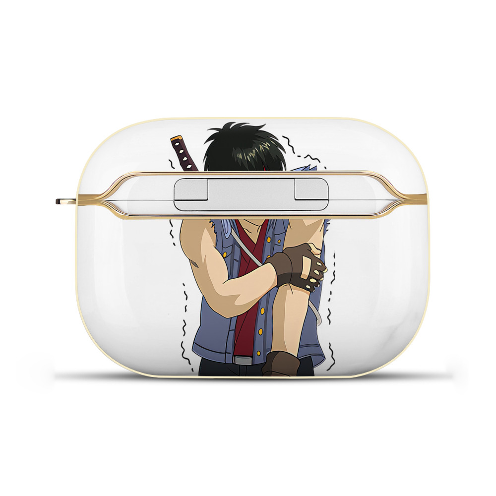 （画像用） ぎんたま 坂田銀時（さかたぎんとき） 神楽 志村新八（しむら しんぱち） GINTAMA Sakata Gintoki Kagura Shimura Shinpachi 【AirPods Pro用】ハードシェル保護ケース｜耐衝撃・防指紋・カラビナ付き商品仕様