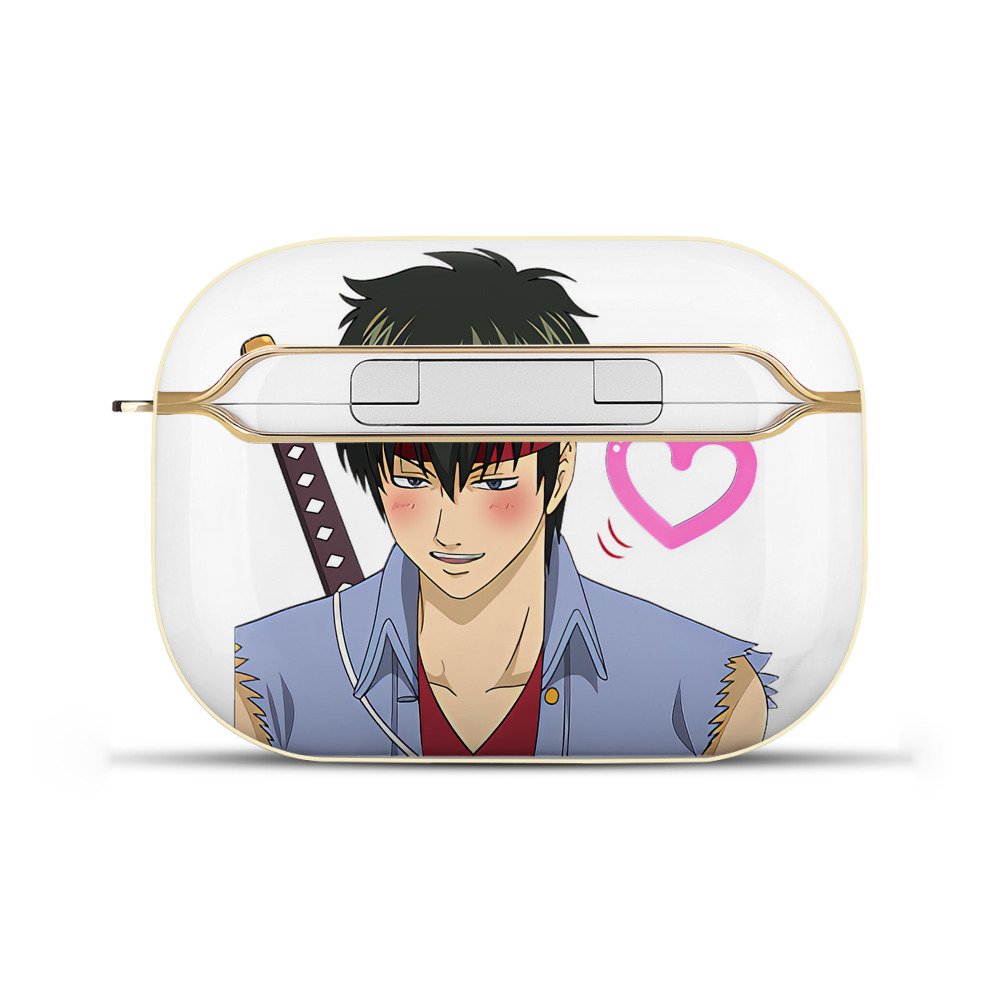 （画像用） ぎんたま 坂田銀時（さかたぎんとき） 神楽 志村新八（しむら しんぱち） GINTAMA Sakata Gintoki Kagura Shimura Shinpachi 【AirPods Pro用】ハードシェル保護ケース｜耐衝撃・防指紋・カラビナ付き商品仕様