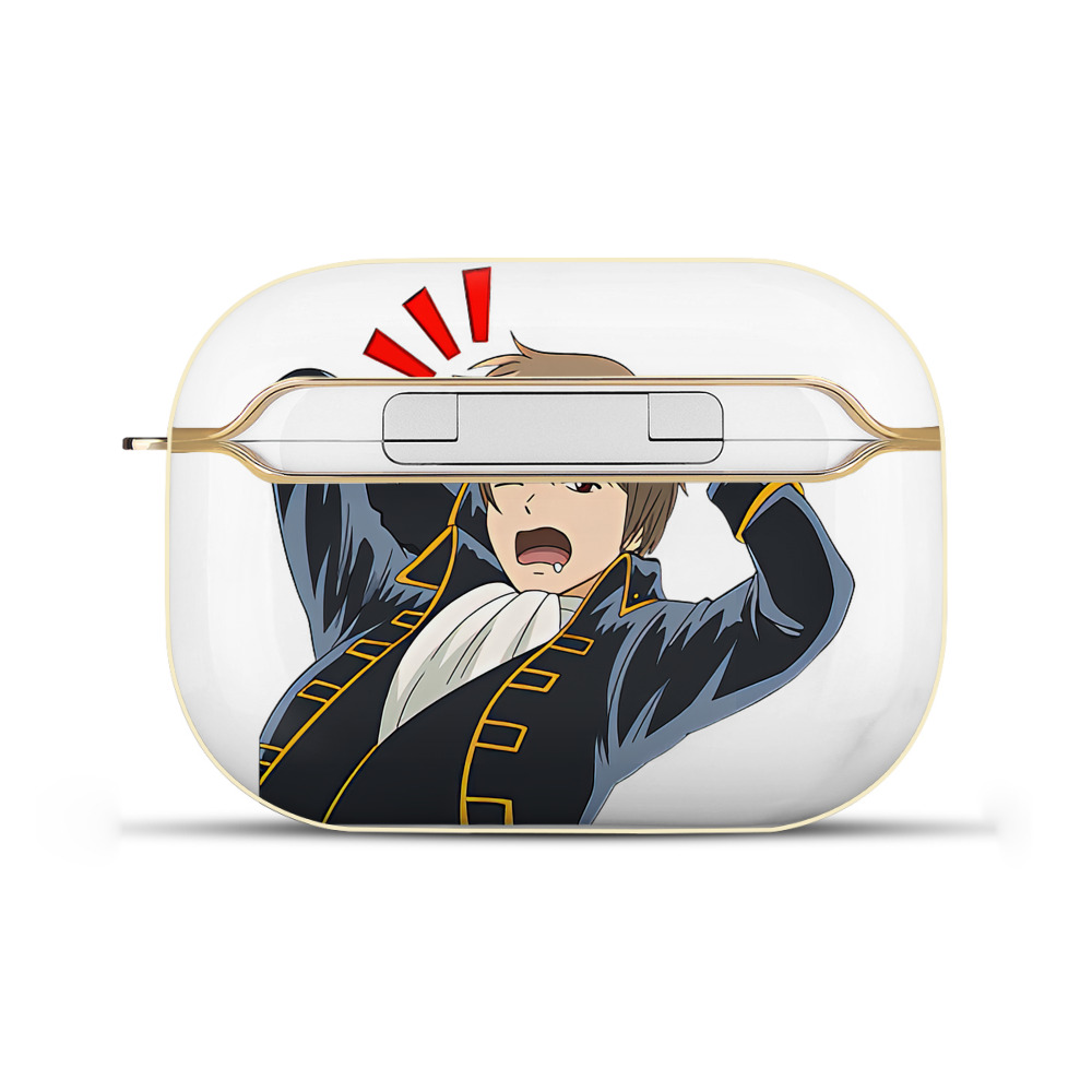 （画像用） ぎんたま 坂田銀時（さかたぎんとき） 神楽 志村新八（しむら しんぱち） GINTAMA Sakata Gintoki Kagura Shimura Shinpachi 【AirPods Pro用】ハードシェル保護ケース｜耐衝撃・防指紋・カラビナ付き商品仕様