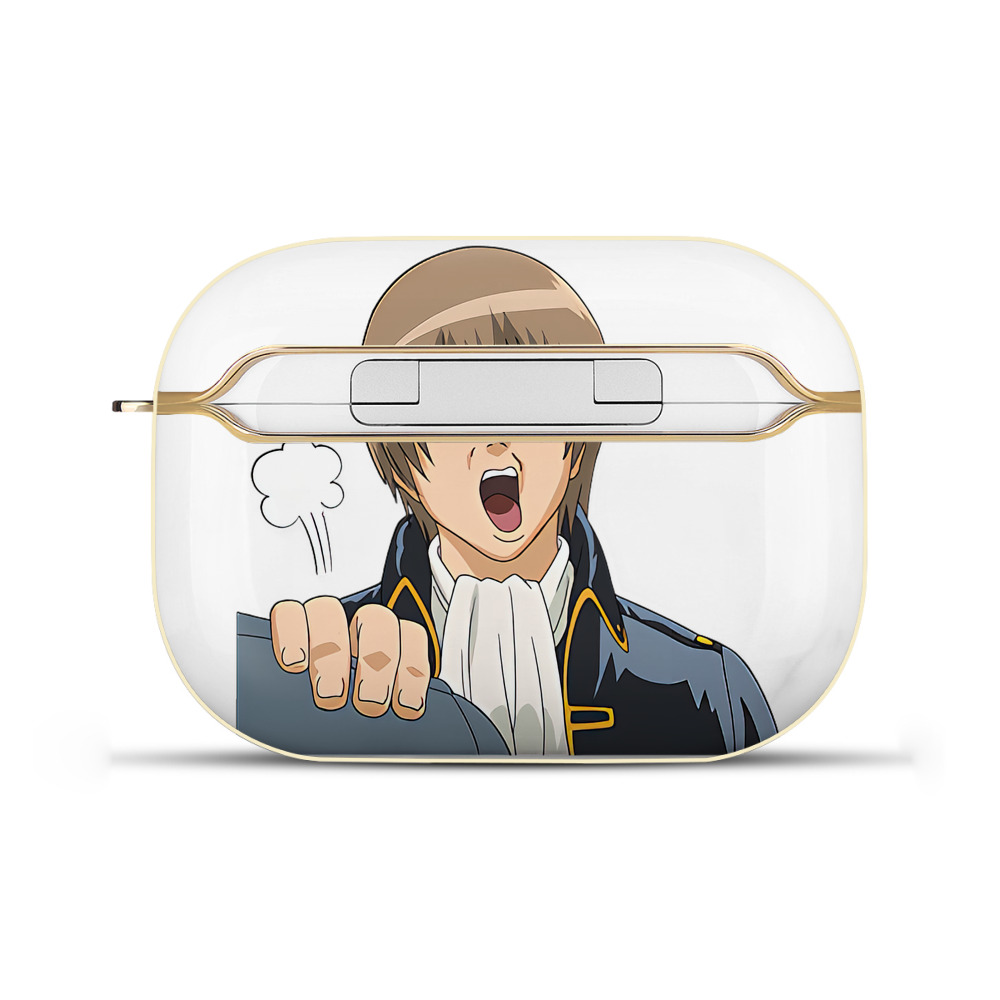（画像用） ぎんたま 坂田銀時（さかたぎんとき） 神楽 志村新八（しむら しんぱち） GINTAMA Sakata Gintoki Kagura Shimura Shinpachi 【AirPods Pro用】ハードシェル保護ケース｜耐衝撃・防指紋・カラビナ付き商品仕様