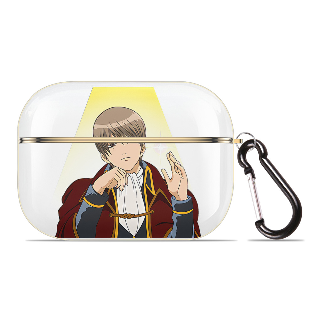 （画像用） ぎんたま 坂田銀時（さかたぎんとき） 神楽 志村新八（しむら しんぱち） GINTAMA Sakata Gintoki Kagura Shimura Shinpachi 【AirPods Pro用】ハードシェル保護ケース｜耐衝撃・防指紋・カラビナ付き商品仕様