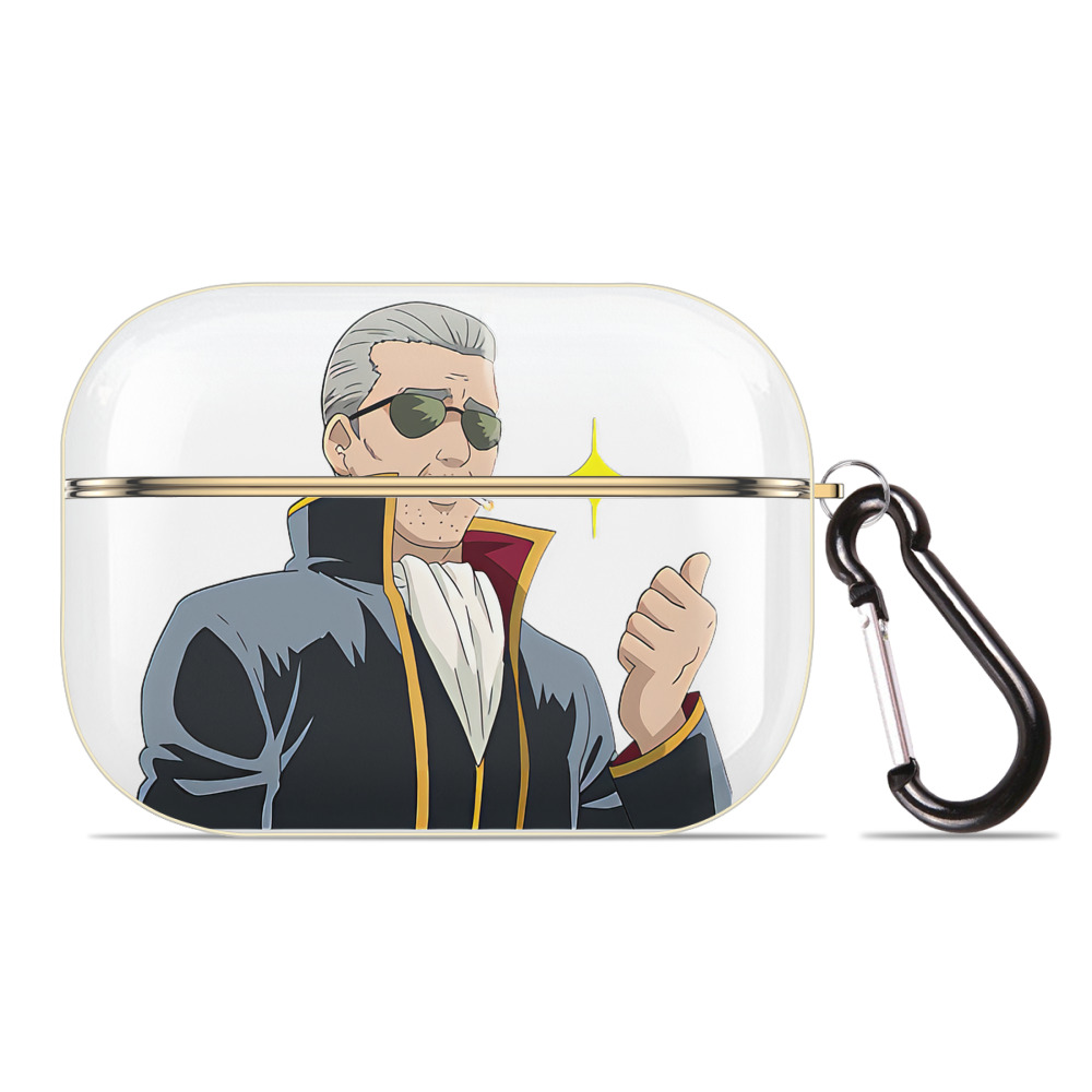 （画像用） ぎんたま 坂田銀時（さかたぎんとき） 神楽 志村新八（しむら しんぱち） GINTAMA Sakata Gintoki Kagura Shimura Shinpachi 【AirPods Pro用】ハードシェル保護ケース｜耐衝撃・防指紋・カラビナ付き商品仕様