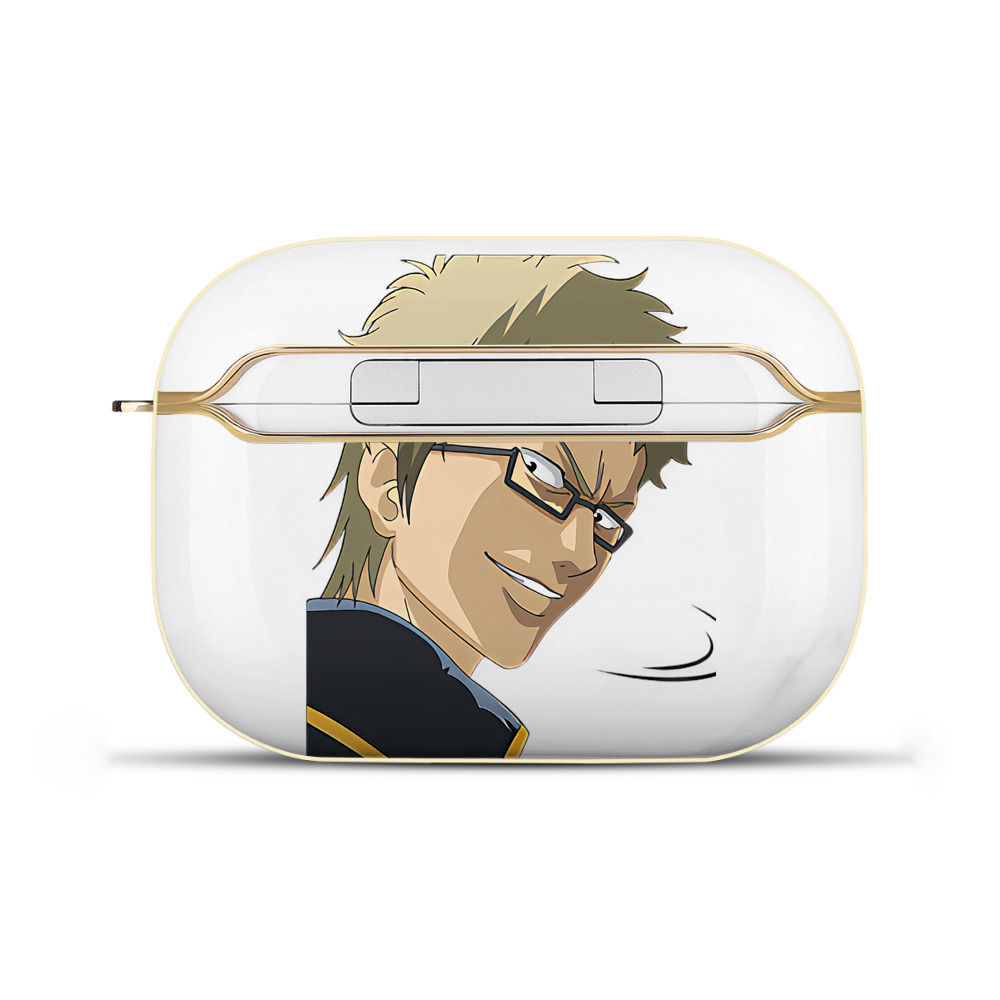 （画像用） ぎんたま 坂田銀時（さかたぎんとき） 神楽 志村新八（しむら しんぱち） GINTAMA Sakata Gintoki Kagura Shimura Shinpachi 【AirPods Pro用】ハードシェル保護ケース｜耐衝撃・防指紋・カラビナ付き商品仕様