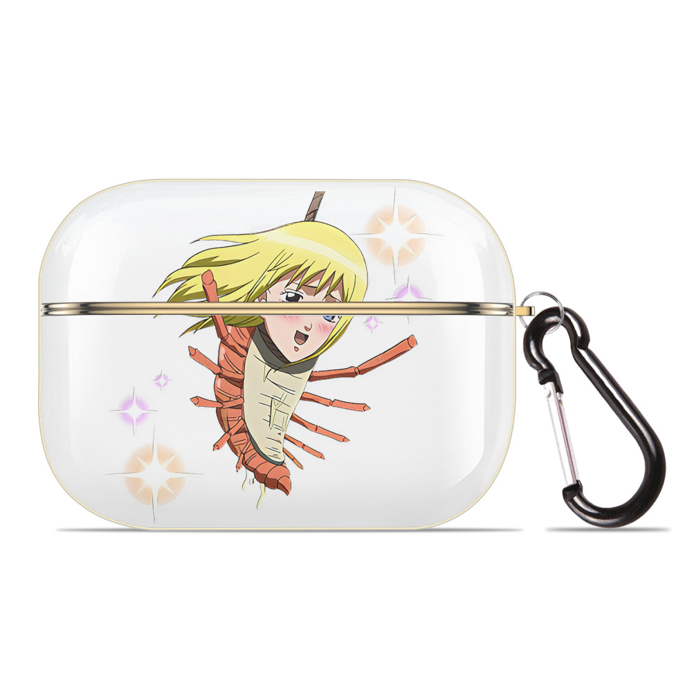 （画像用） ぎんたま 坂田銀時（さかたぎんとき） 神楽 志村新八（しむら しんぱち） GINTAMA Sakata Gintoki Kagura Shimura Shinpachi 【AirPods Pro用】ハードシェル保護ケース｜耐衝撃・防指紋・カラビナ付き商品仕様