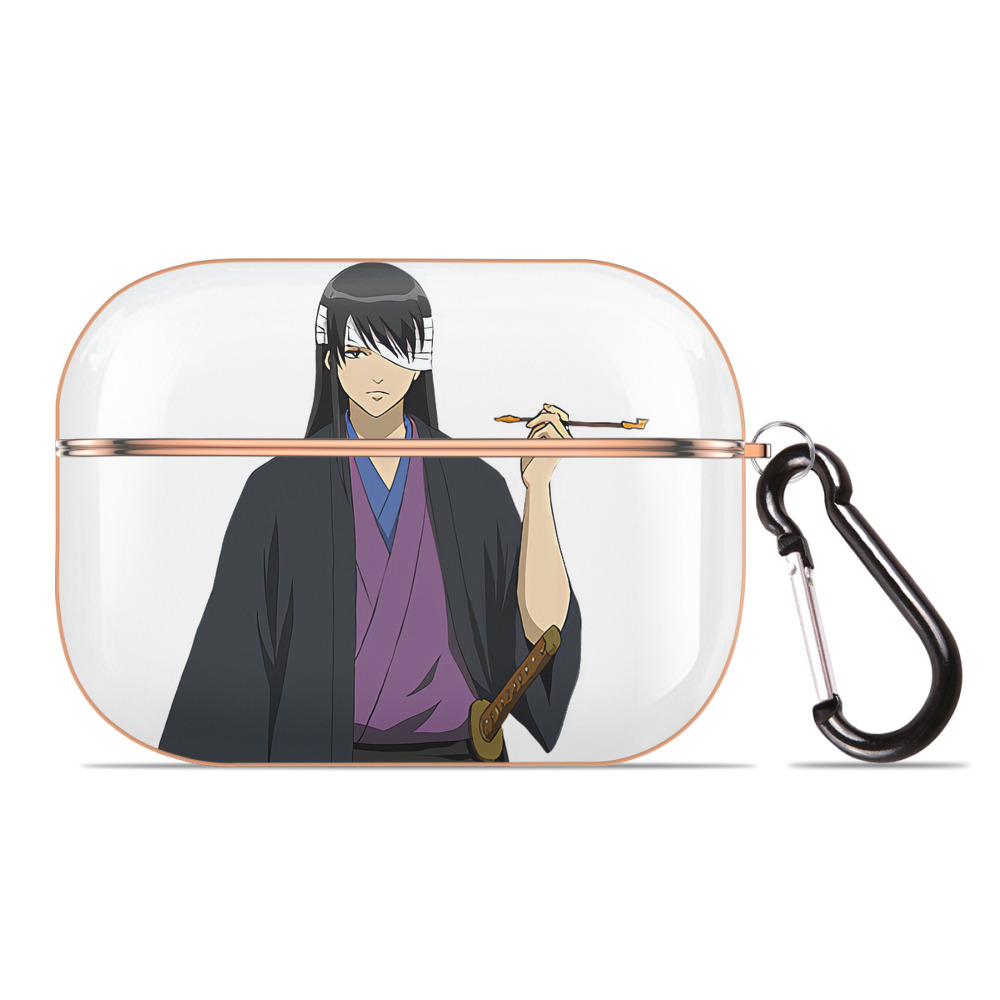 （画像用） ぎんたま 坂田銀時（さかたぎんとき） 神楽 志村新八（しむら しんぱち） GINTAMA Sakata Gintoki Kagura Shimura Shinpachi 【AirPods Pro用】ハードシェル保護ケース｜耐衝撃・防指紋・カラビナ付き商品仕様