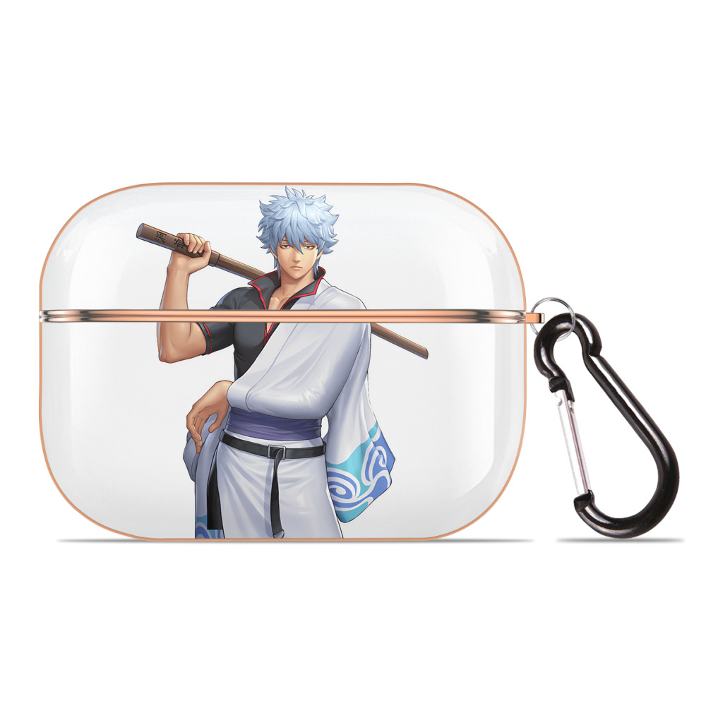 （画像用） ぎんたま 坂田銀時（さかたぎんとき） 神楽 志村新八（しむら しんぱち） GINTAMA Sakata Gintoki Kagura Shimura Shinpachi 【AirPods Pro用】ハードシェル保護ケース｜耐衝撃・防指紋・カラビナ付き商品仕様