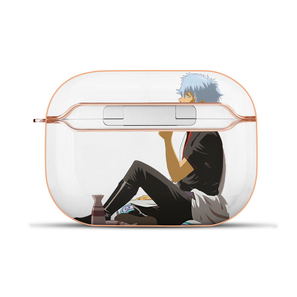 （画像用） ぎんたま 坂田銀時（さかたぎんとき） 神楽 志村新八（しむら しんぱち） GINTAMA Sakata Gintoki Kagura Shimura Shinpachi 【AirPods Pro用】ハードシェル保護ケース｜耐衝撃・防指紋・カラビナ付き商品仕様