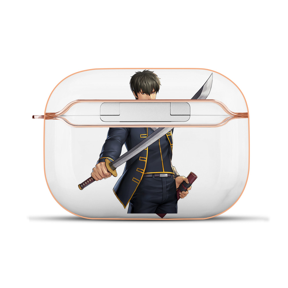 （画像用） ぎんたま 坂田銀時（さかたぎんとき） 神楽 志村新八（しむら しんぱち） GINTAMA Sakata Gintoki Kagura Shimura Shinpachi 【AirPods Pro用】ハードシェル保護ケース｜耐衝撃・防指紋・カラビナ付き商品仕様
