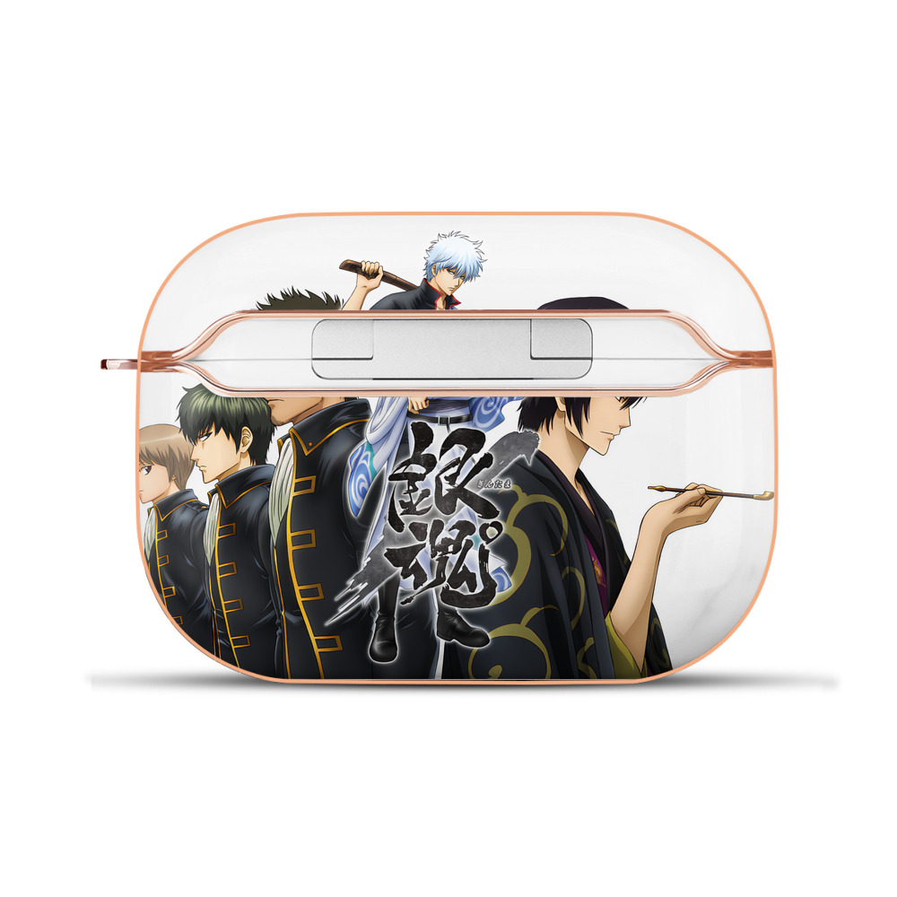 （画像用） ぎんたま 坂田銀時（さかたぎんとき） 神楽 志村新八（しむら しんぱち） GINTAMA Sakata Gintoki Kagura Shimura Shinpachi 【AirPods Pro用】ハードシェル保護ケース｜耐衝撃・防指紋・カラビナ付き商品仕様