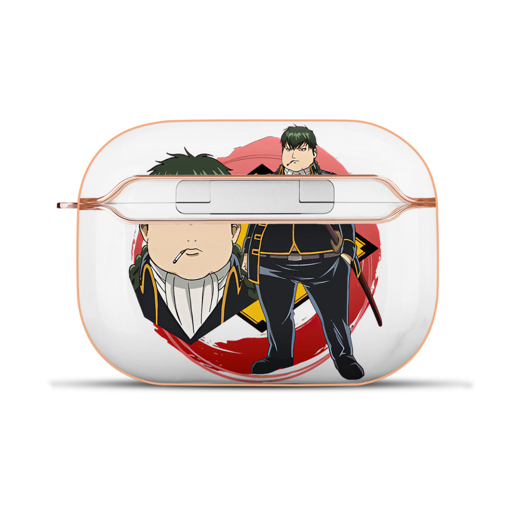 （画像用） ぎんたま 坂田銀時（さかたぎんとき） 神楽 志村新八（しむら しんぱち） GINTAMA Sakata Gintoki Kagura Shimura Shinpachi 【AirPods Pro用】ハードシェル保護ケース｜耐衝撃・防指紋・カラビナ付き商品仕様