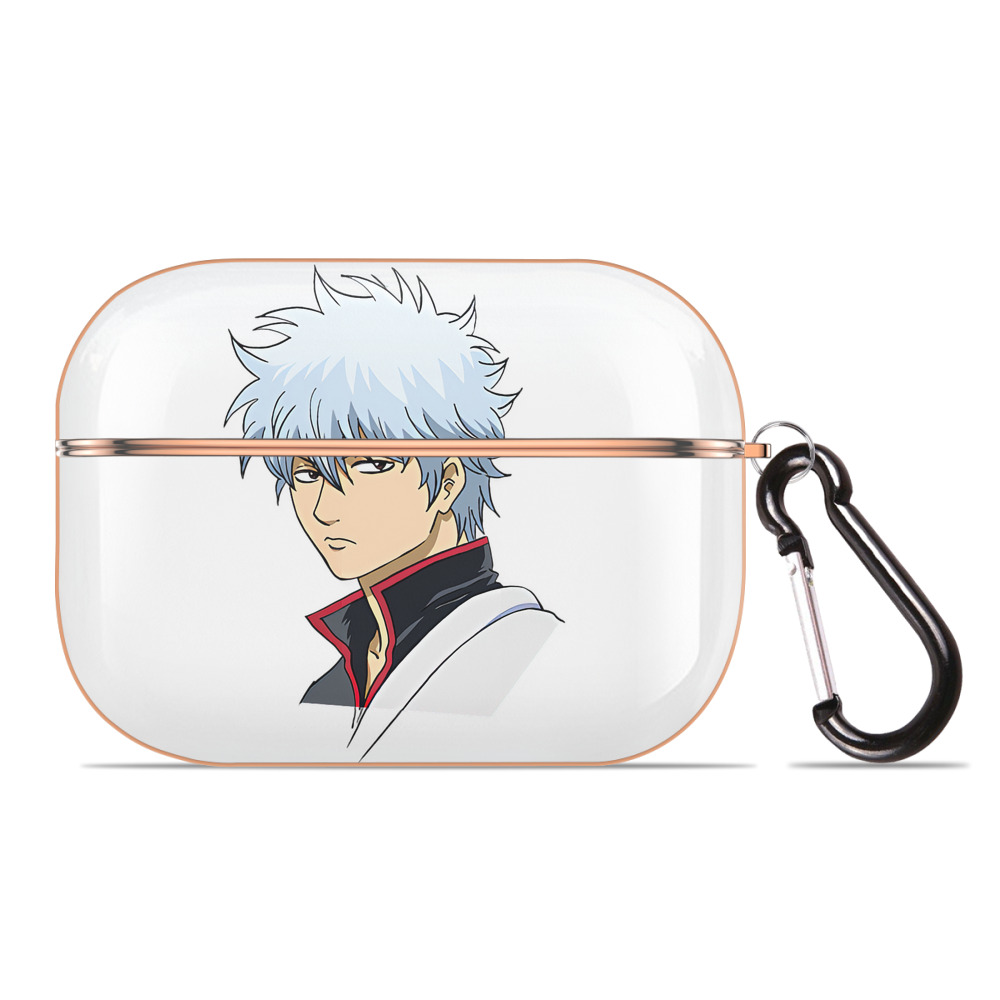 （画像用） ぎんたま 坂田銀時（さかたぎんとき） 神楽 志村新八（しむら しんぱち） GINTAMA Sakata Gintoki Kagura Shimura Shinpachi 【AirPods Pro用】ハードシェル保護ケース｜耐衝撃・防指紋・カラビナ付き商品仕様