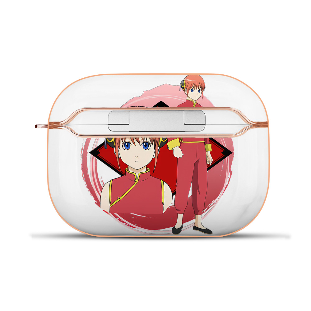（画像用） ぎんたま 坂田銀時（さかたぎんとき） 神楽 志村新八（しむら しんぱち） GINTAMA Sakata Gintoki Kagura Shimura Shinpachi 【AirPods Pro用】ハードシェル保護ケース｜耐衝撃・防指紋・カラビナ付き商品仕様