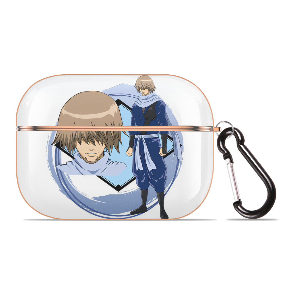 （画像用） ぎんたま 坂田銀時（さかたぎんとき） 神楽 志村新八（しむら しんぱち） GINTAMA Sakata Gintoki Kagura Shimura Shinpachi 【AirPods Pro用】ハードシェル保護ケース｜耐衝撃・防指紋・カラビナ付き商品仕様