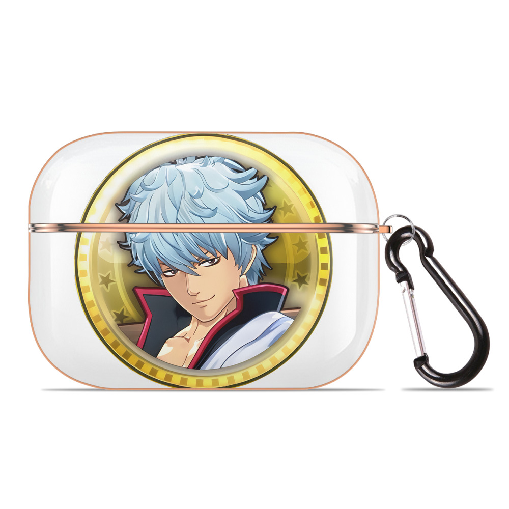 （画像用） ぎんたま 坂田銀時（さかたぎんとき） 神楽 志村新八（しむら しんぱち） GINTAMA Sakata Gintoki Kagura Shimura Shinpachi 【AirPods Pro用】ハードシェル保護ケース｜耐衝撃・防指紋・カラビナ付き商品仕様
