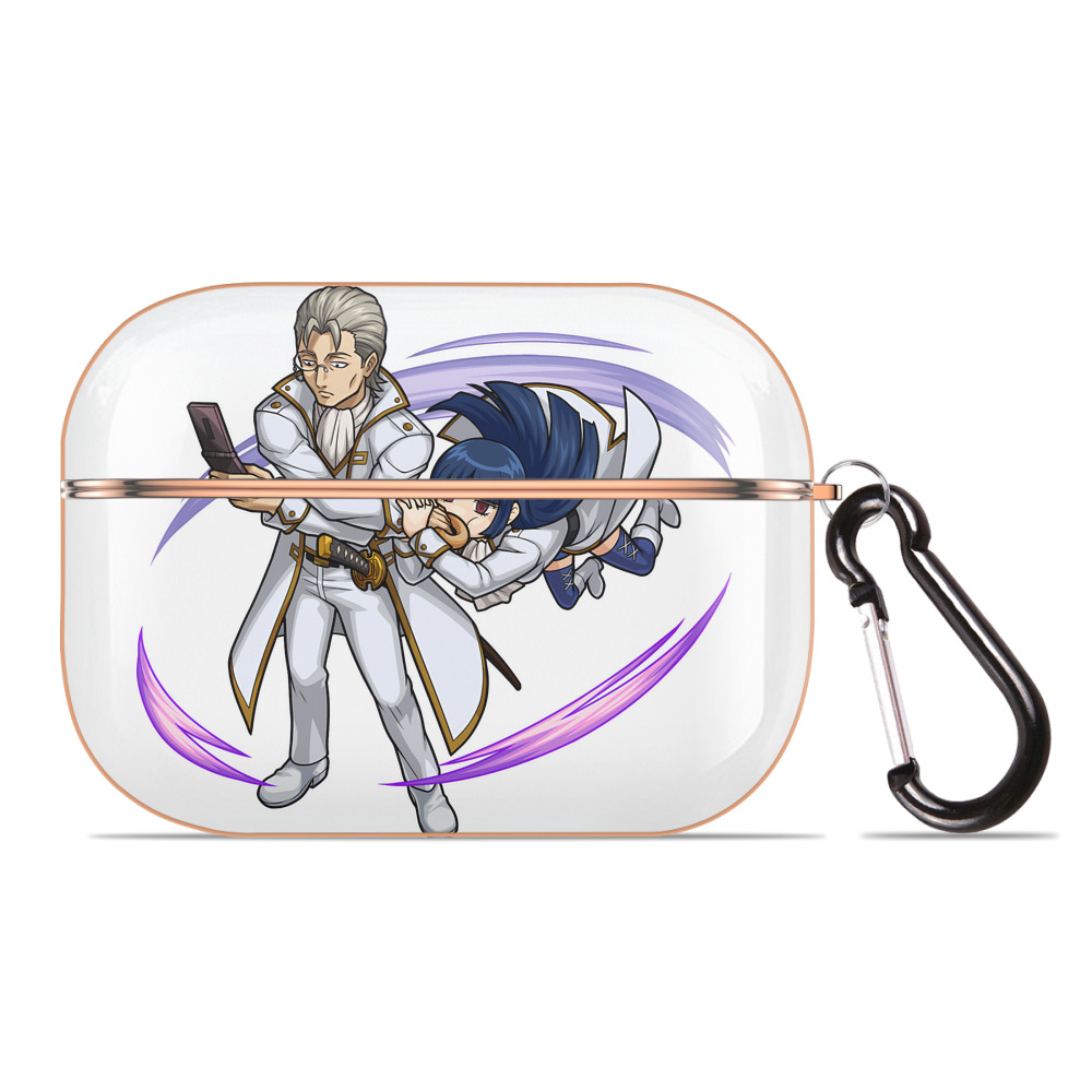 （画像用） ぎんたま 坂田銀時（さかたぎんとき） 神楽 志村新八（しむら しんぱち） GINTAMA Sakata Gintoki Kagura Shimura Shinpachi 【AirPods Pro用】ハードシェル保護ケース｜耐衝撃・防指紋・カラビナ付き商品仕様