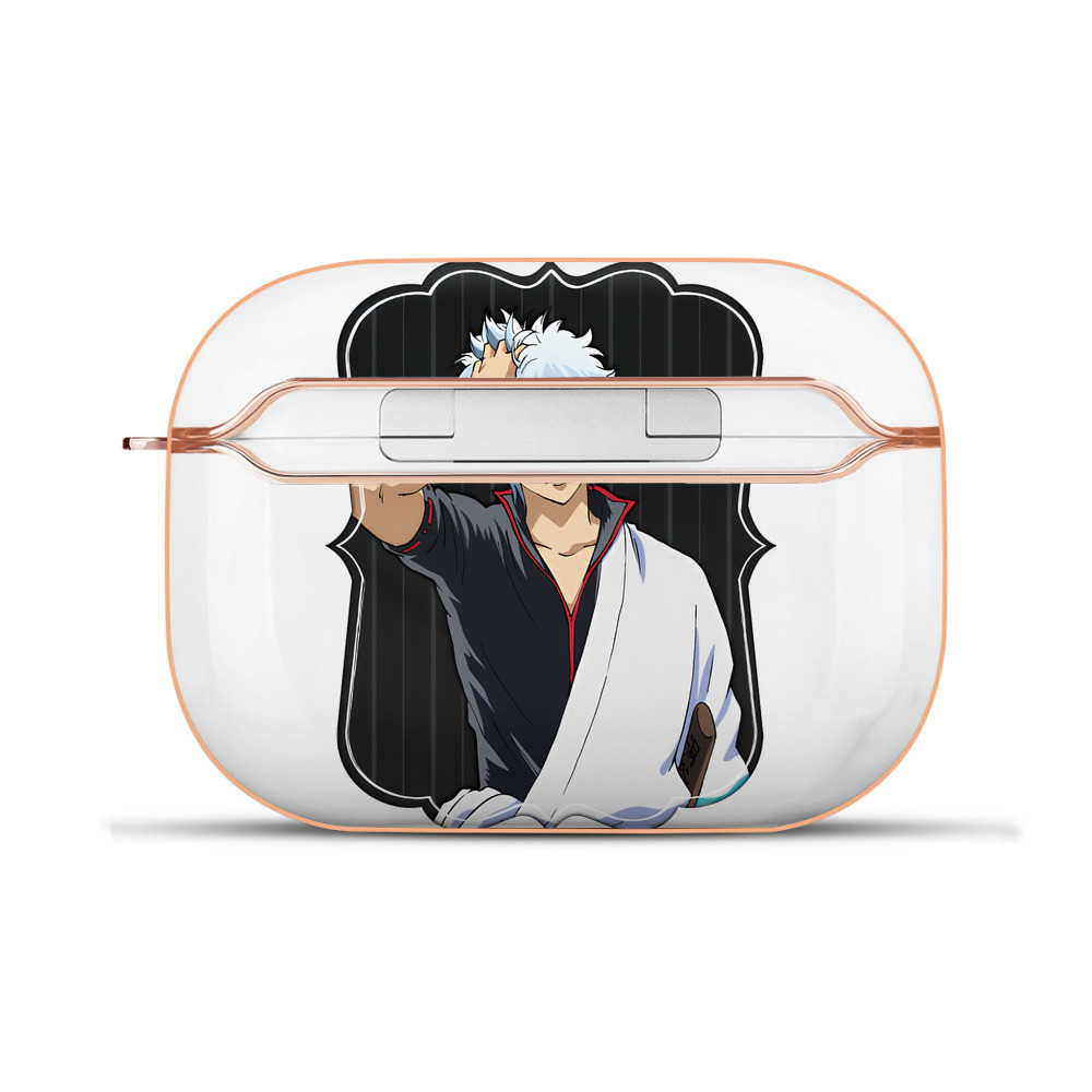 （画像用） ぎんたま 坂田銀時（さかたぎんとき） 神楽 志村新八（しむら しんぱち） GINTAMA Sakata Gintoki Kagura Shimura Shinpachi 【AirPods Pro用】ハードシェル保護ケース｜耐衝撃・防指紋・カラビナ付き商品仕様