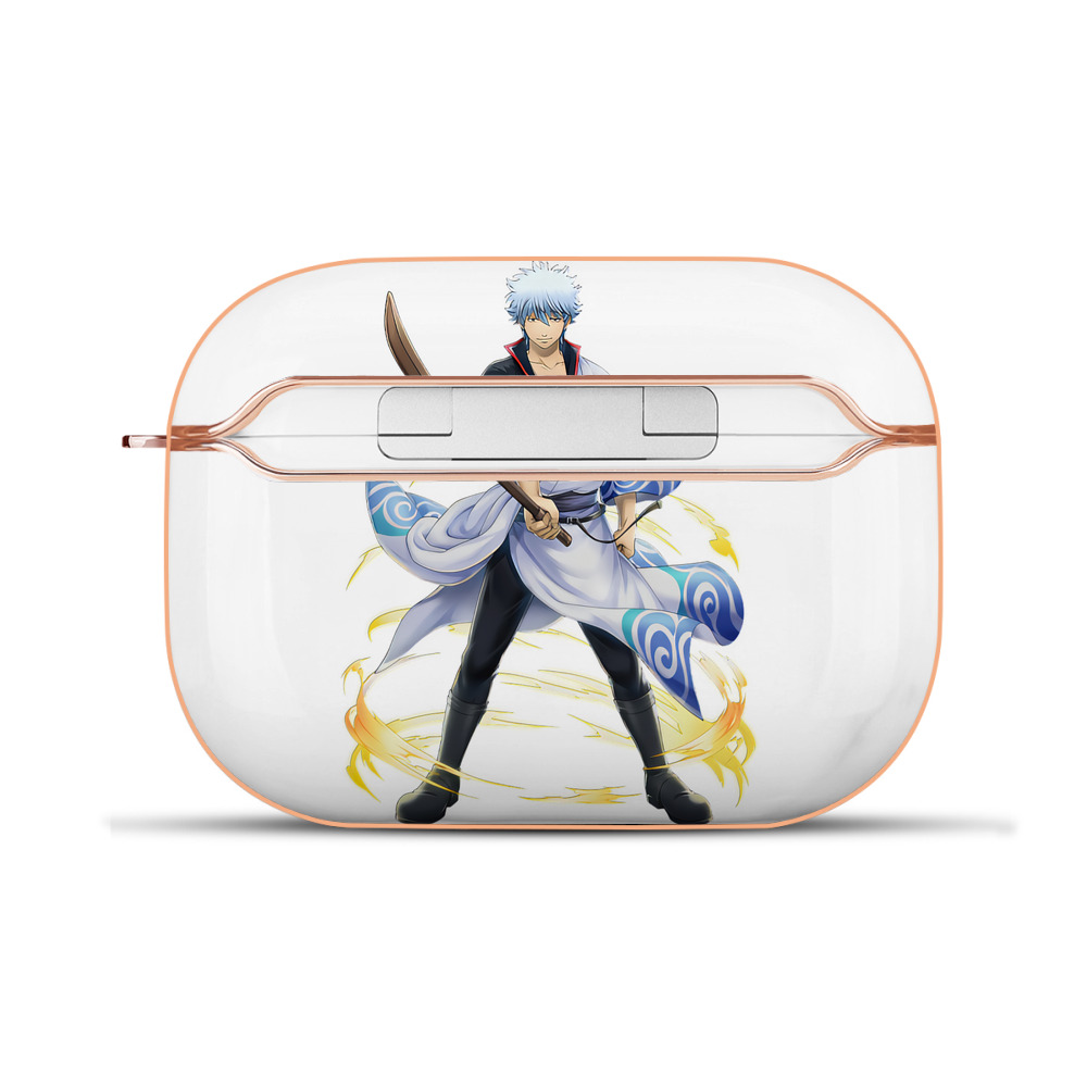 （画像用） ぎんたま 坂田銀時（さかたぎんとき） 神楽 志村新八（しむら しんぱち） GINTAMA Sakata Gintoki Kagura Shimura Shinpachi 【AirPods Pro用】ハードシェル保護ケース｜耐衝撃・防指紋・カラビナ付き商品仕様