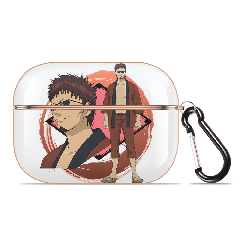 （画像用） ぎんたま 坂田銀時（さかたぎんとき） 神楽 志村新八（しむら しんぱち） GINTAMA Sakata Gintoki Kagura Shimura Shinpachi 【AirPods Pro用】ハードシェル保護ケース｜耐衝撃・防指紋・カラビナ付き商品仕様