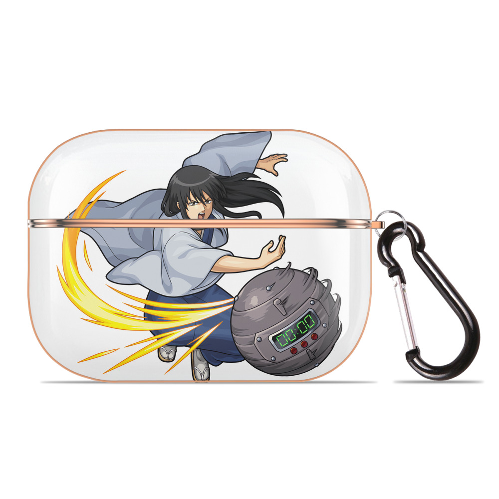 （画像用） ぎんたま 坂田銀時（さかたぎんとき） 神楽 志村新八（しむら しんぱち） GINTAMA Sakata Gintoki Kagura Shimura Shinpachi 【AirPods Pro用】ハードシェル保護ケース｜耐衝撃・防指紋・カラビナ付き商品仕様