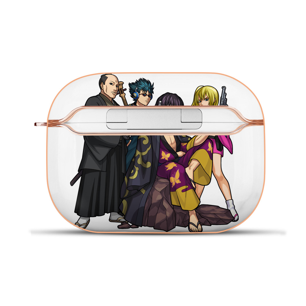 （画像用） ぎんたま 坂田銀時（さかたぎんとき） 神楽 志村新八（しむら しんぱち） GINTAMA Sakata Gintoki Kagura Shimura Shinpachi 【AirPods Pro用】ハードシェル保護ケース｜耐衝撃・防指紋・カラビナ付き商品仕様