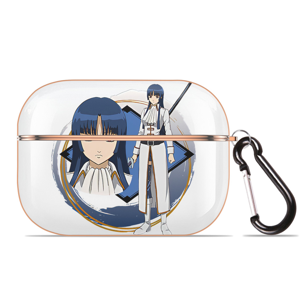 （画像用） ぎんたま 坂田銀時（さかたぎんとき） 神楽 志村新八（しむら しんぱち） GINTAMA Sakata Gintoki Kagura Shimura Shinpachi 【AirPods Pro用】ハードシェル保護ケース｜耐衝撃・防指紋・カラビナ付き商品仕様