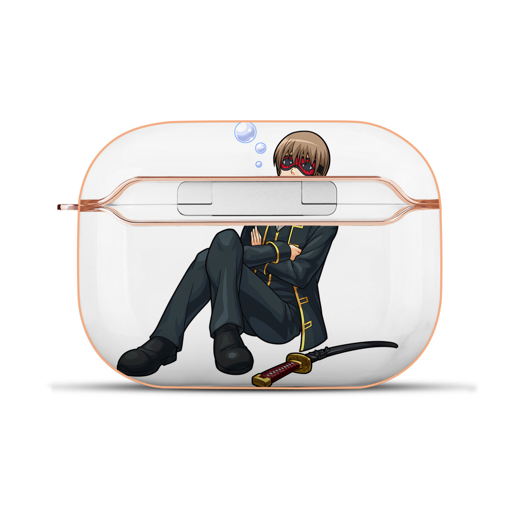 （画像用） ぎんたま 坂田銀時（さかたぎんとき） 神楽 志村新八（しむら しんぱち） GINTAMA Sakata Gintoki Kagura Shimura Shinpachi 【AirPods Pro用】ハードシェル保護ケース｜耐衝撃・防指紋・カラビナ付き商品仕様