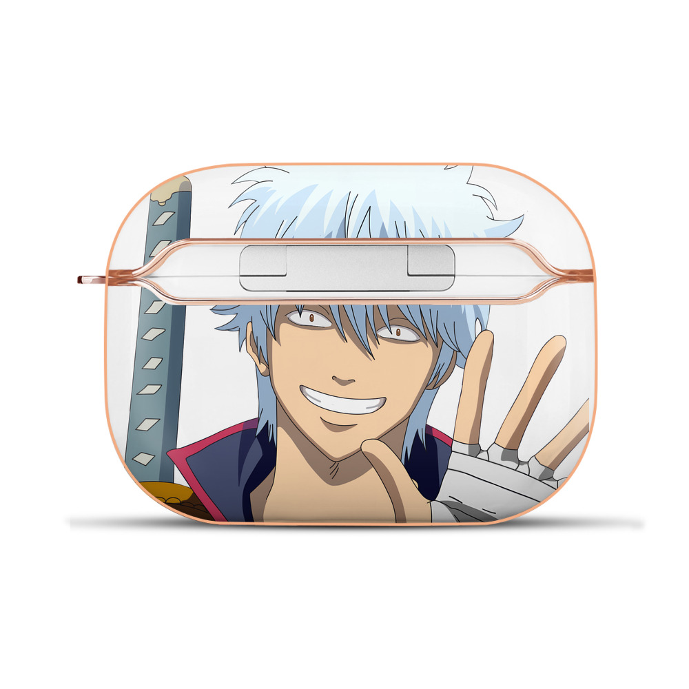 （画像用） ぎんたま 坂田銀時（さかたぎんとき） 神楽 志村新八（しむら しんぱち） GINTAMA Sakata Gintoki Kagura Shimura Shinpachi 【AirPods Pro用】ハードシェル保護ケース｜耐衝撃・防指紋・カラビナ付き商品仕様