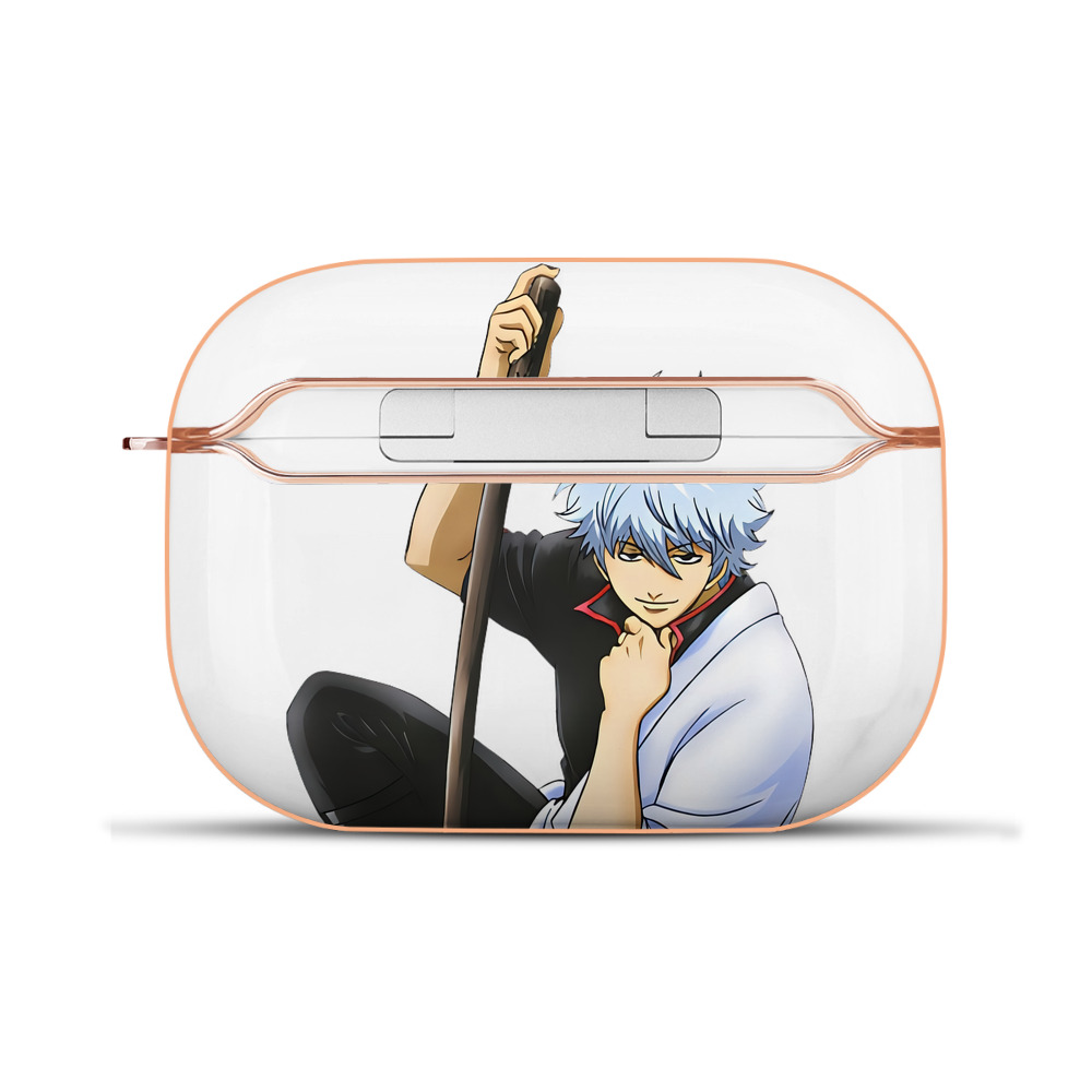 （画像用） ぎんたま 坂田銀時（さかたぎんとき） 神楽 志村新八（しむら しんぱち） GINTAMA Sakata Gintoki Kagura Shimura Shinpachi 【AirPods Pro用】ハードシェル保護ケース｜耐衝撃・防指紋・カラビナ付き商品仕様