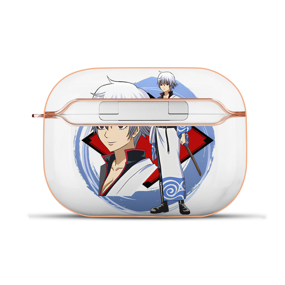 （画像用） ぎんたま 坂田銀時（さかたぎんとき） 神楽 志村新八（しむら しんぱち） GINTAMA Sakata Gintoki Kagura Shimura Shinpachi 【AirPods Pro用】ハードシェル保護ケース｜耐衝撃・防指紋・カラビナ付き商品仕様