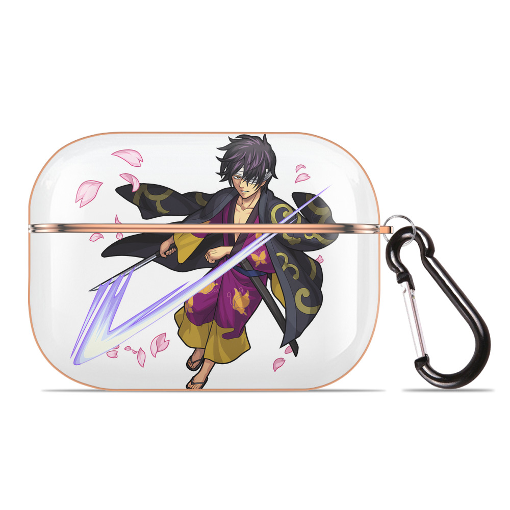 （画像用） ぎんたま 坂田銀時（さかたぎんとき） 神楽 志村新八（しむら しんぱち） GINTAMA Sakata Gintoki Kagura Shimura Shinpachi 【AirPods Pro用】ハードシェル保護ケース｜耐衝撃・防指紋・カラビナ付き商品仕様