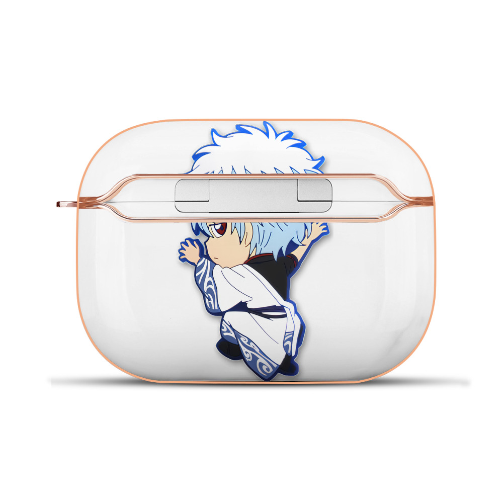 （画像用） ぎんたま 坂田銀時（さかたぎんとき） 神楽 志村新八（しむら しんぱち） GINTAMA Sakata Gintoki Kagura Shimura Shinpachi 【AirPods Pro用】ハードシェル保護ケース｜耐衝撃・防指紋・カラビナ付き商品仕様