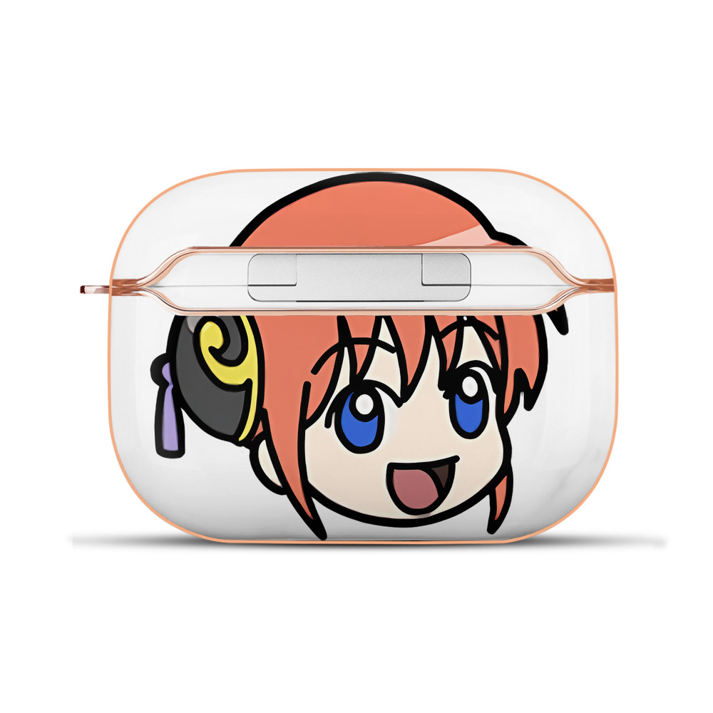 （画像用） ぎんたま 坂田銀時（さかたぎんとき） 神楽 志村新八（しむら しんぱち） GINTAMA Sakata Gintoki Kagura Shimura Shinpachi 【AirPods Pro用】ハードシェル保護ケース｜耐衝撃・防指紋・カラビナ付き商品仕様
