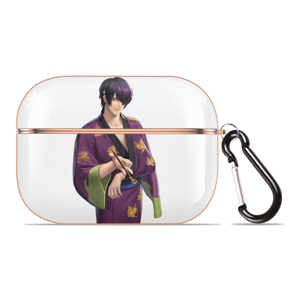 （画像用） ぎんたま 坂田銀時（さかたぎんとき） 神楽 志村新八（しむら しんぱち） GINTAMA Sakata Gintoki Kagura Shimura Shinpachi 【AirPods Pro用】ハードシェル保護ケース｜耐衝撃・防指紋・カラビナ付き商品仕様