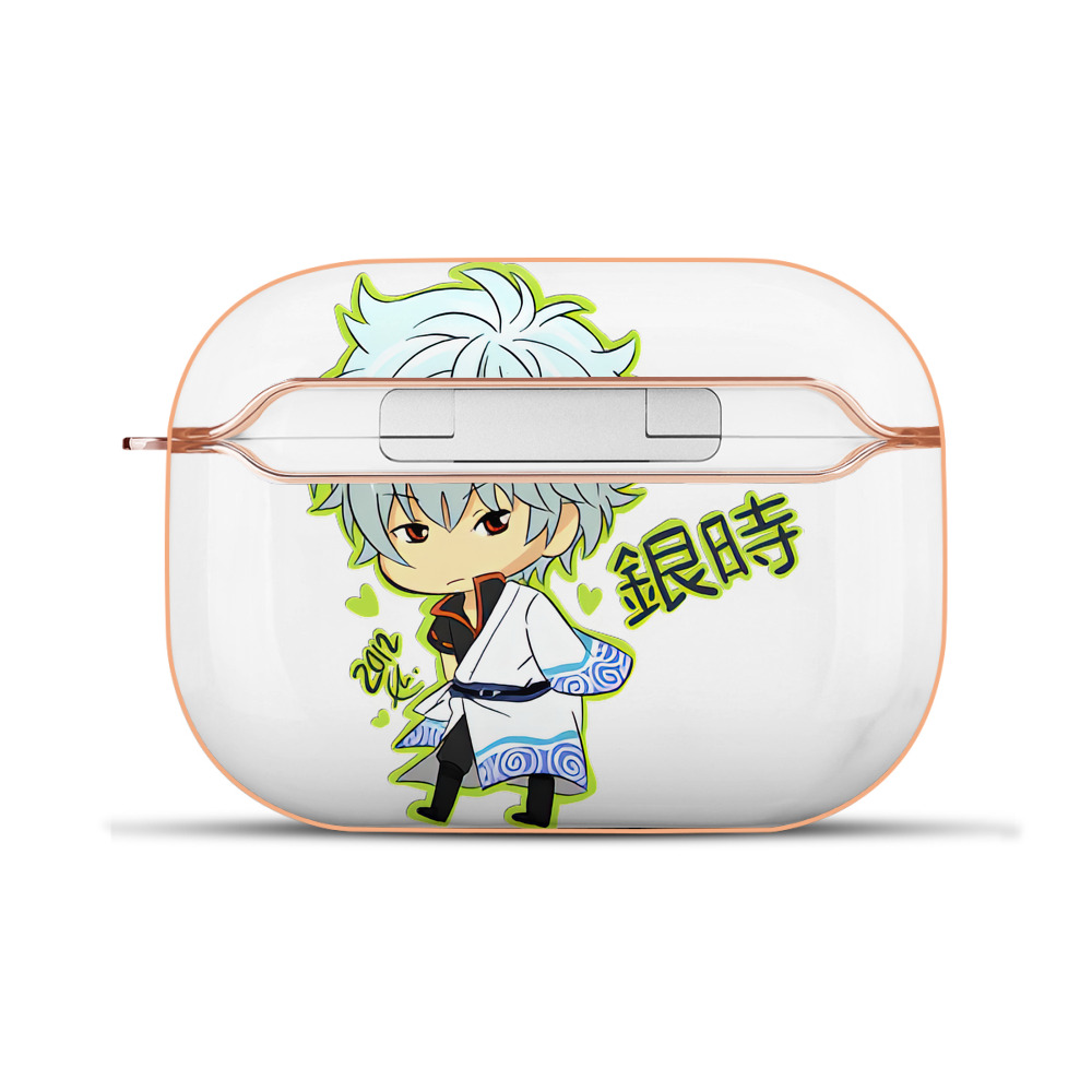 （画像用） ぎんたま 坂田銀時（さかたぎんとき） 神楽 志村新八（しむら しんぱち） GINTAMA Sakata Gintoki Kagura Shimura Shinpachi 【AirPods Pro用】ハードシェル保護ケース｜耐衝撃・防指紋・カラビナ付き商品仕様