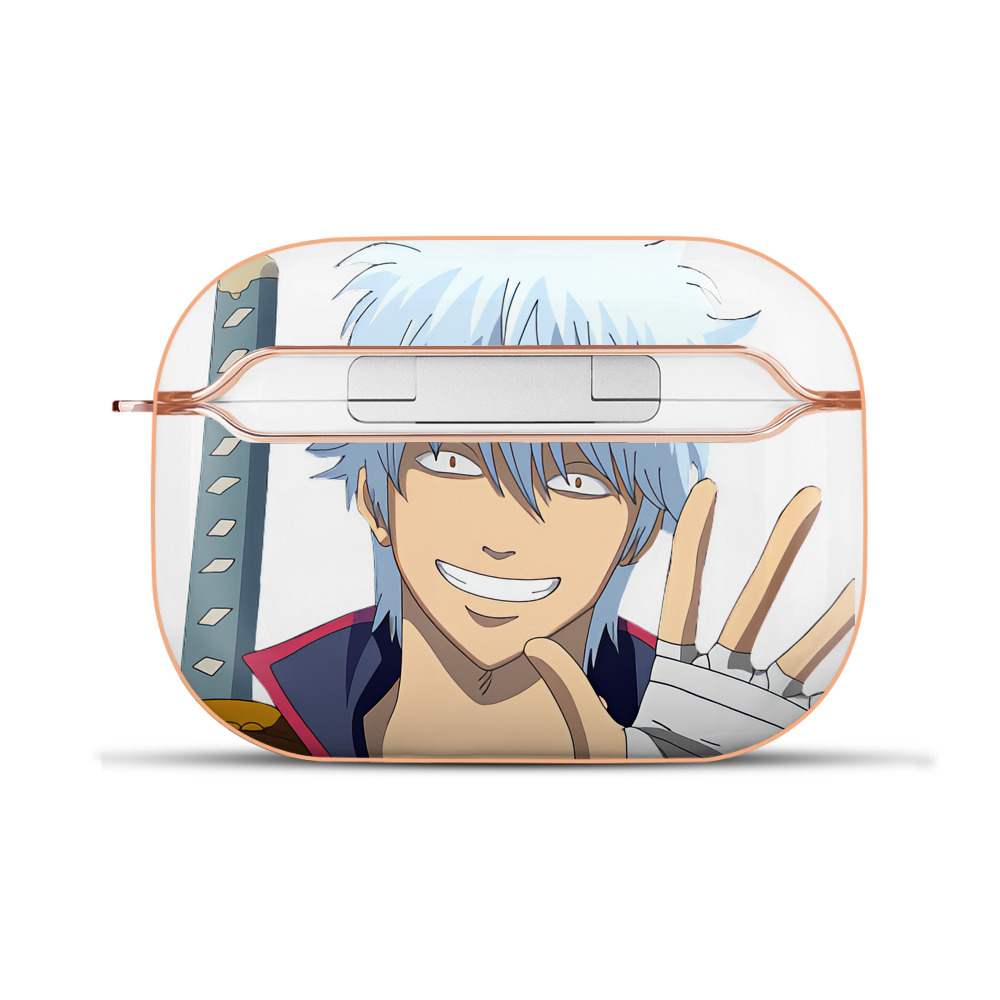 （画像用） ぎんたま 坂田銀時（さかたぎんとき） 神楽 志村新八（しむら しんぱち） GINTAMA Sakata Gintoki Kagura Shimura Shinpachi 【AirPods Pro用】ハードシェル保護ケース｜耐衝撃・防指紋・カラビナ付き商品仕様