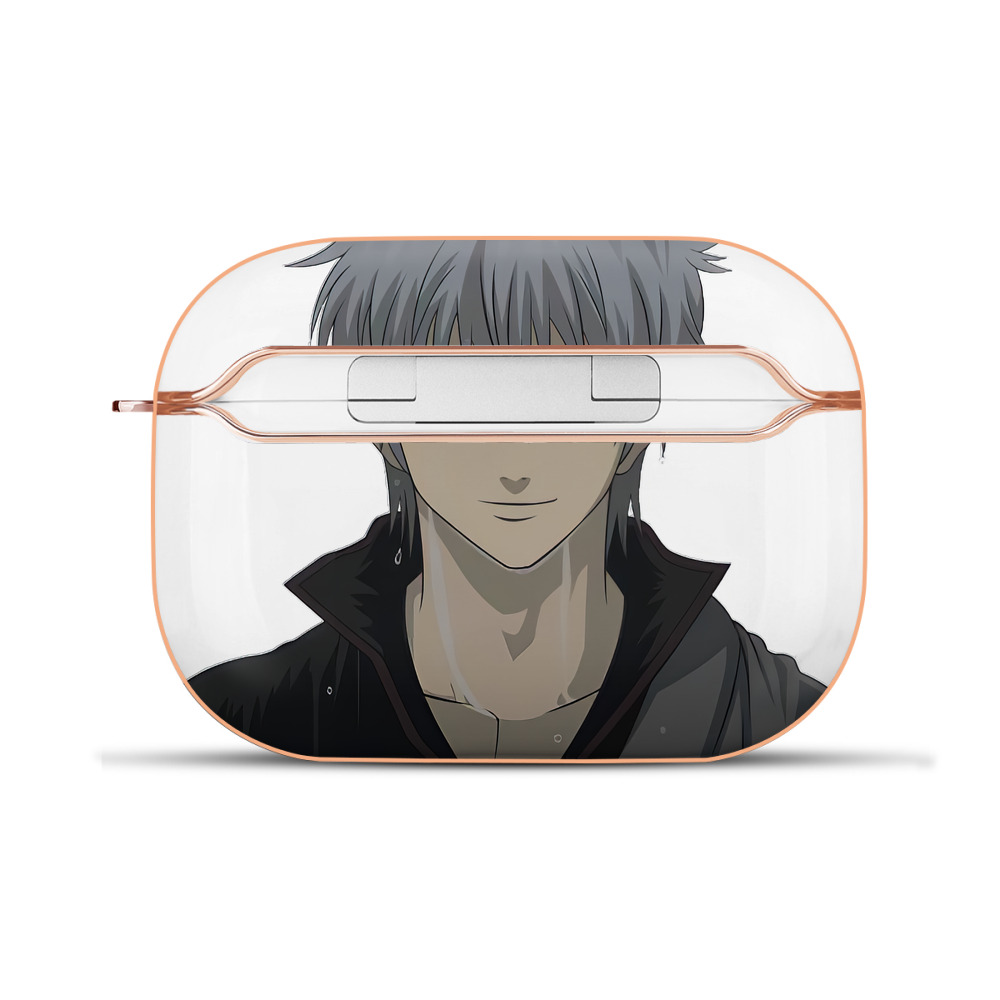 （画像用） ぎんたま 坂田銀時（さかたぎんとき） 神楽 志村新八（しむら しんぱち） GINTAMA Sakata Gintoki Kagura Shimura Shinpachi 【AirPods Pro用】ハードシェル保護ケース｜耐衝撃・防指紋・カラビナ付き商品仕様