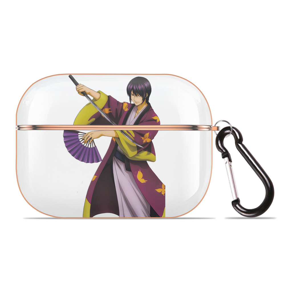 （画像用） ぎんたま 坂田銀時（さかたぎんとき） 神楽 志村新八（しむら しんぱち） GINTAMA Sakata Gintoki Kagura Shimura Shinpachi 【AirPods Pro用】ハードシェル保護ケース｜耐衝撃・防指紋・カラビナ付き商品仕様