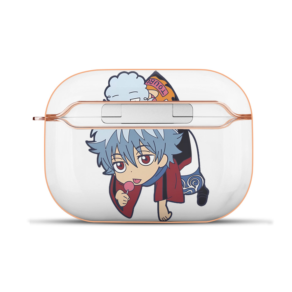 （画像用） ぎんたま 坂田銀時（さかたぎんとき） 神楽 志村新八（しむら しんぱち） GINTAMA Sakata Gintoki Kagura Shimura Shinpachi 【AirPods Pro用】ハードシェル保護ケース｜耐衝撃・防指紋・カラビナ付き商品仕様