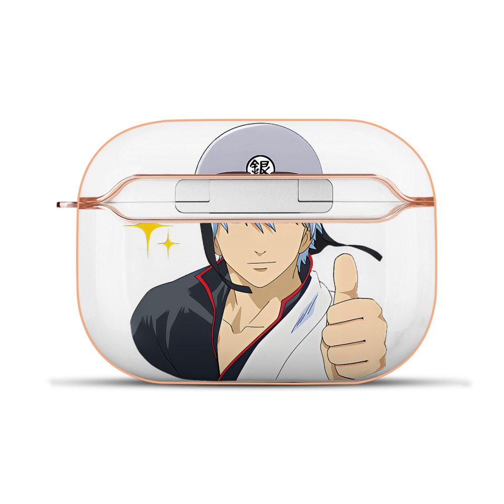 （画像用） ぎんたま 坂田銀時（さかたぎんとき） 神楽 志村新八（しむら しんぱち） GINTAMA Sakata Gintoki Kagura Shimura Shinpachi 【AirPods Pro用】ハードシェル保護ケース｜耐衝撃・防指紋・カラビナ付き商品仕様