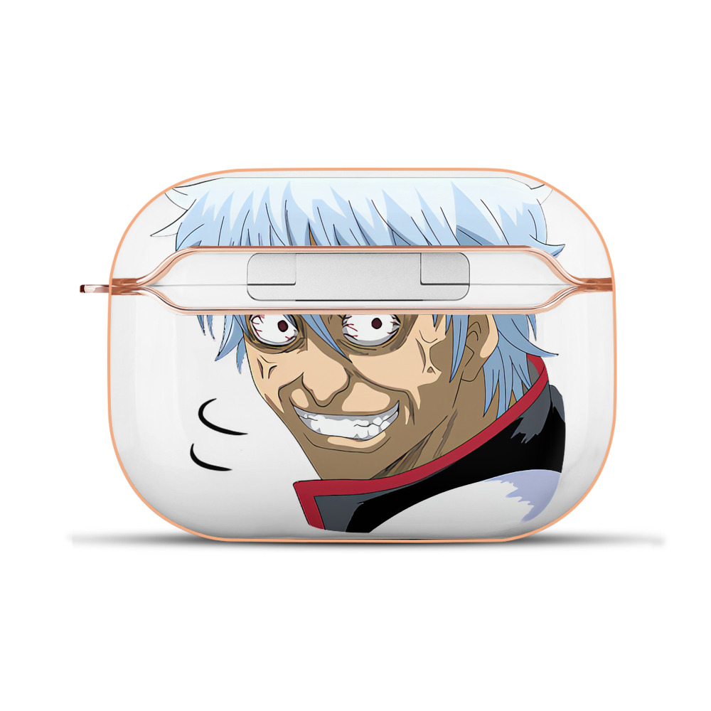 （画像用） ぎんたま 坂田銀時（さかたぎんとき） 神楽 志村新八（しむら しんぱち） GINTAMA Sakata Gintoki Kagura Shimura Shinpachi 【AirPods Pro用】ハードシェル保護ケース｜耐衝撃・防指紋・カラビナ付き商品仕様