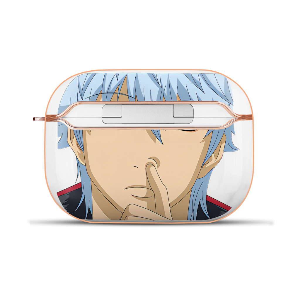 （画像用） ぎんたま 坂田銀時（さかたぎんとき） 神楽 志村新八（しむら しんぱち） GINTAMA Sakata Gintoki Kagura Shimura Shinpachi 【AirPods Pro用】ハードシェル保護ケース｜耐衝撃・防指紋・カラビナ付き商品仕様